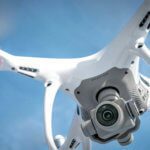 Drone. Quadrocopter close-up