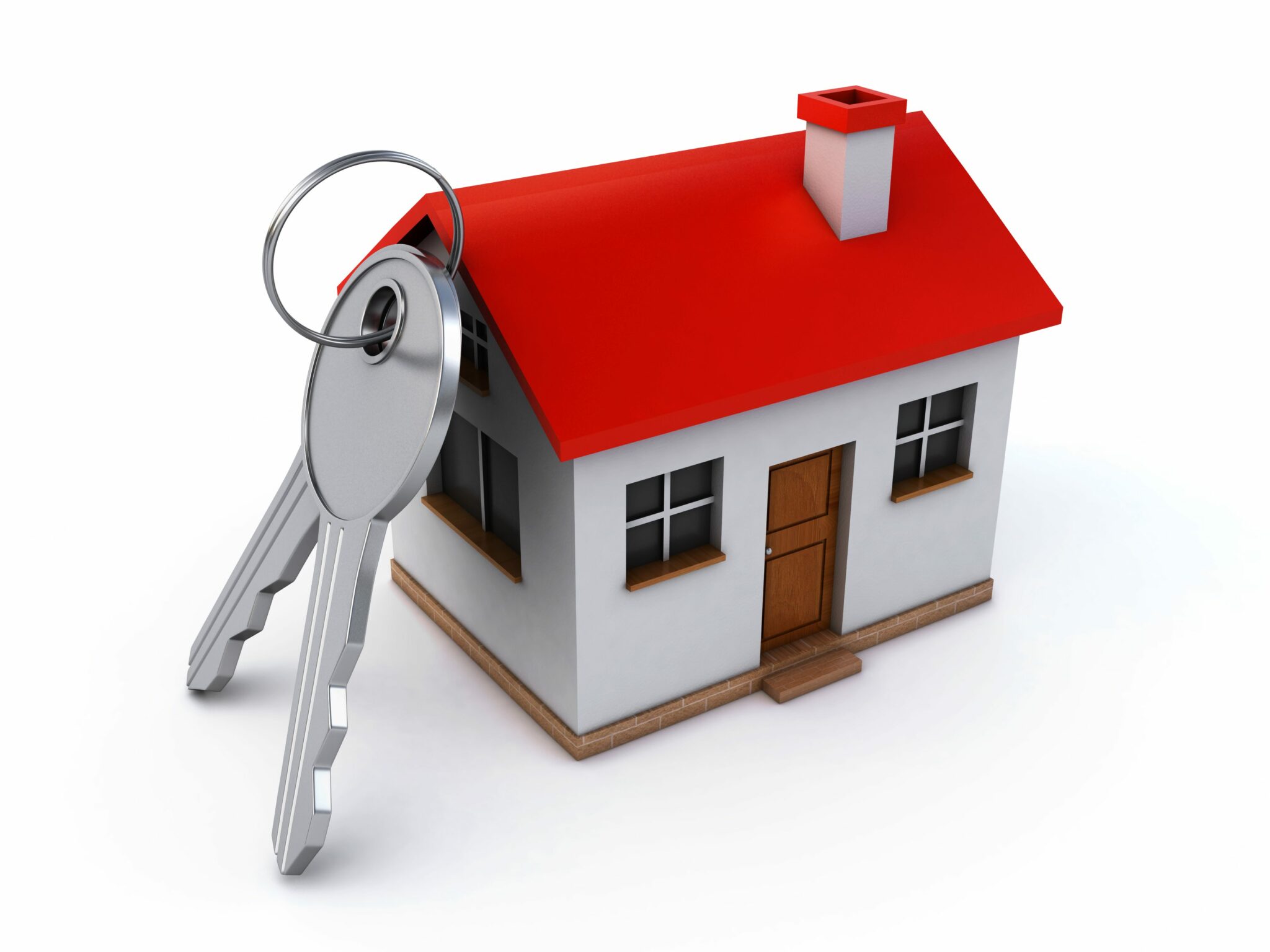New home with a key home mortgage