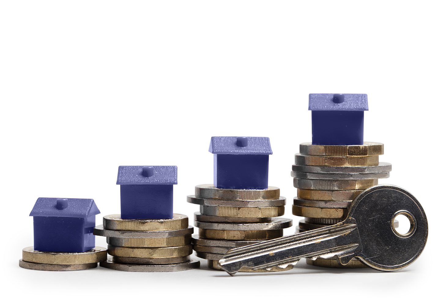 PageKeyHouses copy Miniature houses on top of coin stacks