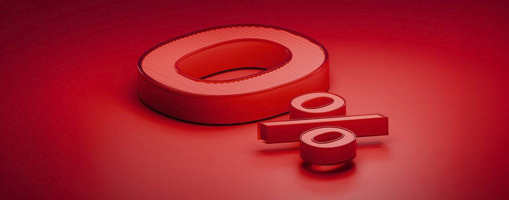 Abstract red geometric design representing commercial finance and funding solutions for businesses in the East Midlands